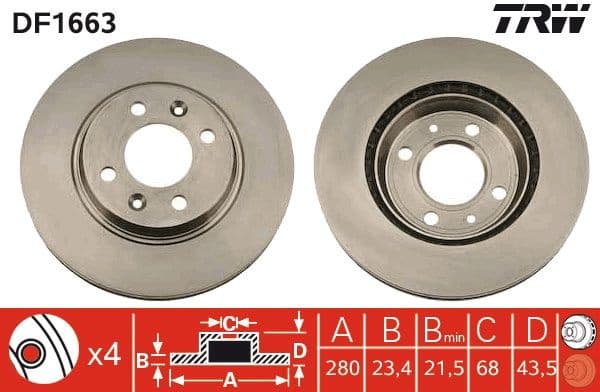 Brake Disc DF1663 - image 3