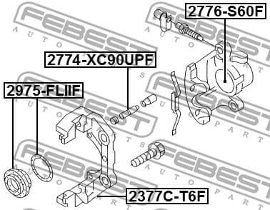 Brake Caliper Bracket Set 2377C-T6F - image 2