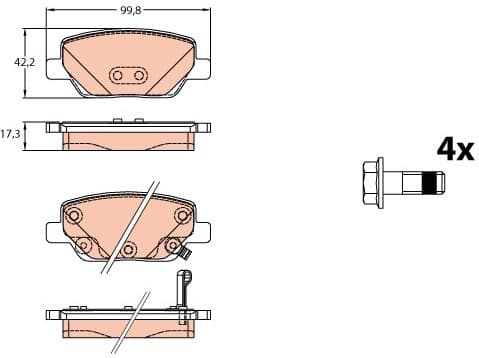Brake Pad Set, disc brake GDB2156 - image 2