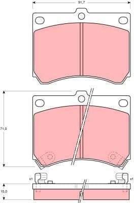 Brake Pad Set, disc brake GDB1029 - image 2