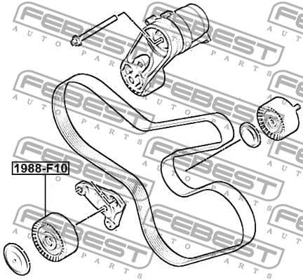 Deflection/Guide Pulley, V-ribbed belt 1988-F10 - image 2