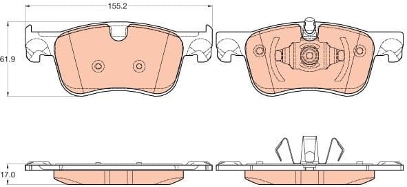 Brake pads front, Top Quality GDB2062 - image 3