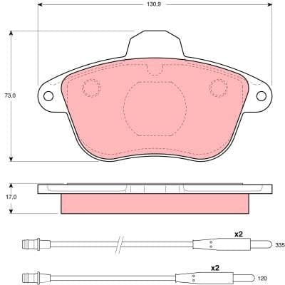 Brake pads front GDB796 - image 2
