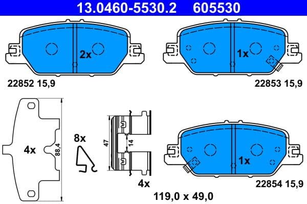 Brake Pad Set, disc brake 13046055302