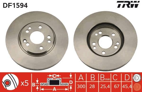 Brake Disc DF1594 - image 3