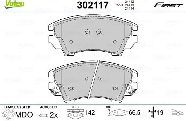 Brake Pad Set, disc brake ESSENTIAL 302117