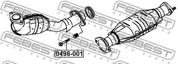 Bolt, exhaust system 0498-001 - image 2