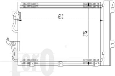 Condenser, air conditioning LORO 037-016-0023 - image 3