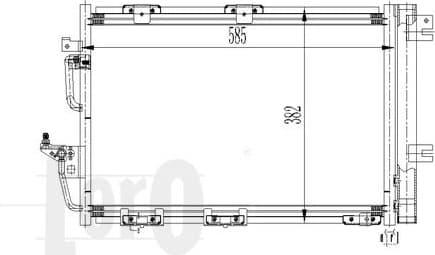Condenser, air conditioning LORO 037-016-0024 - image 2