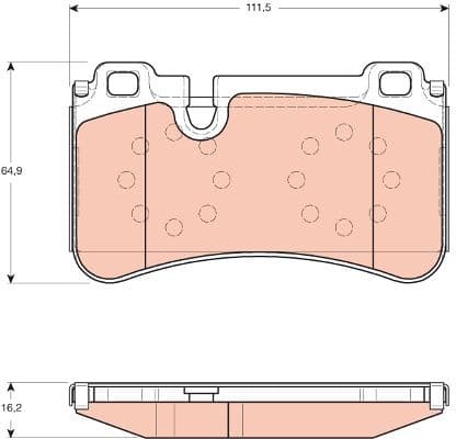 Brake Pad Set, disc brake GDB1711 - image 3