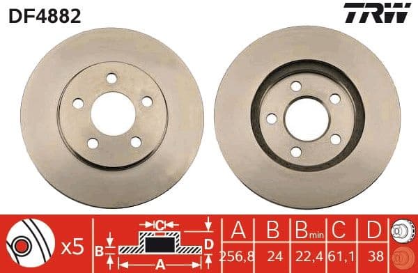 Brake Disc DF4882 - image 3