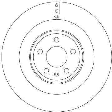 Brake Disc TRW SINGLE DF6343S - image 2
