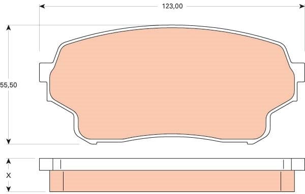 Brake Pad Set, disc brake GDB3490 - image 2