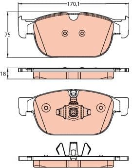 Brake pads front, Top Quality GDB2153 - image 2