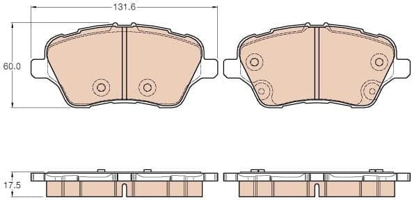 Brake pads front, Top Quality GDB1959 - image 3