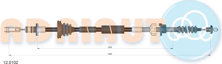 Cable Pull, clutch control 12.0102