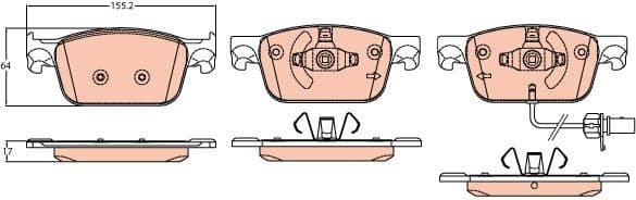 Brake pads front, Top Quality GDB2127 - image 2