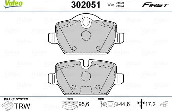 Brake Pad Set, disc brake ESSENTIAL 302051