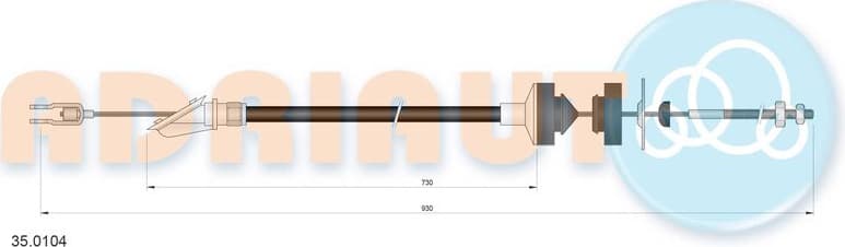 Cable Pull, clutch control 35.0104