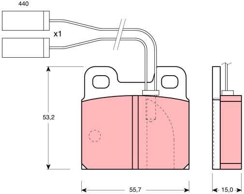 Brake Pad Set, disc brake GDB363 - image 2