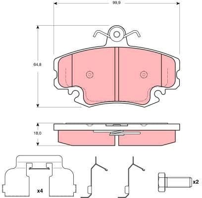 Brake Pad Set, disc brake GDB1635 - image 2