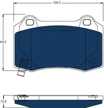 Brake Pad Set, disc brake ELECTRIC BLUE GDB4171BTE - image 2