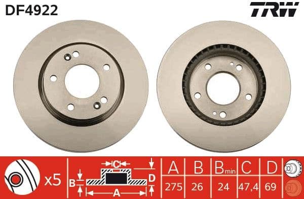 Brake Disc DF4922 - image 3