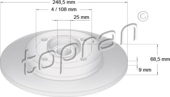 Brake Disc COATED 721 185