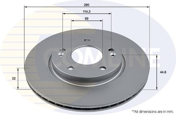 Brake Disc COATED ADC5012V - image 2