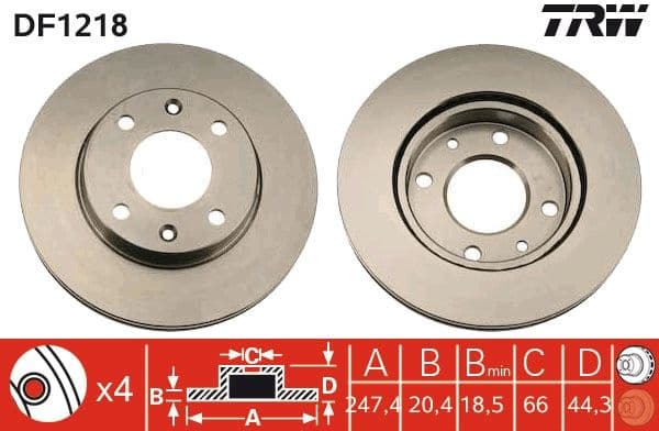 Brake Disc DF1218 - image 3