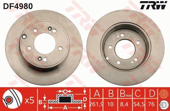 Brake Disc DF4980 - image 3