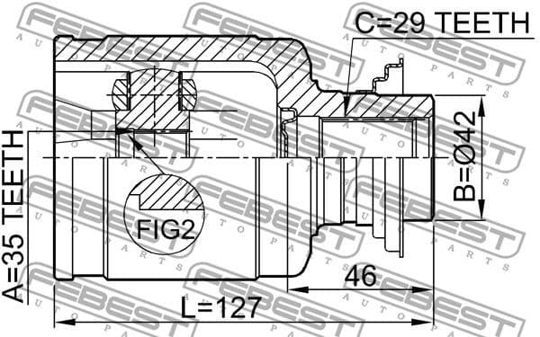 Joint Kit, drive shaft 0311-YD2RH - image 2