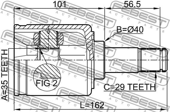 Joint Kit, drive shaft 0311-YD2LH - image 2