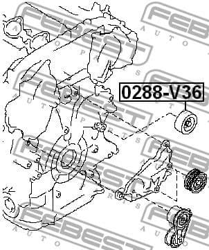 Deflection/Guide Pulley, V-ribbed belt 0288-V36 - image 2