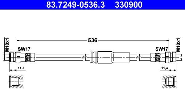 Brake Hose 83.7249-0536.3