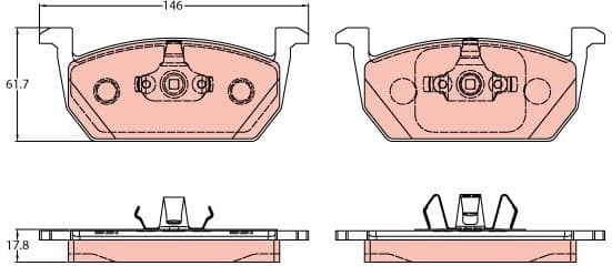 Brake pads front, Top Quality GDB2159 - image 2