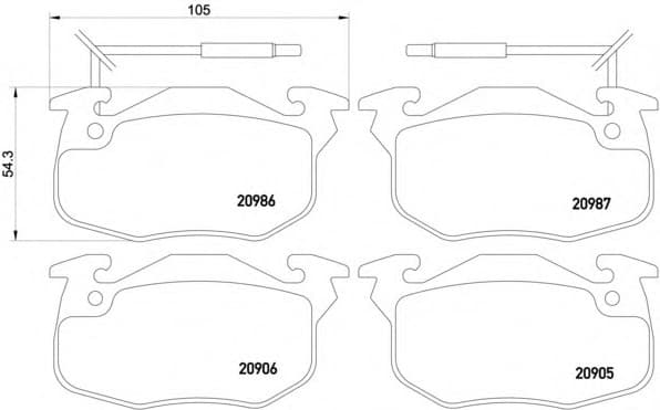 Brake pads front HANZE HBP393