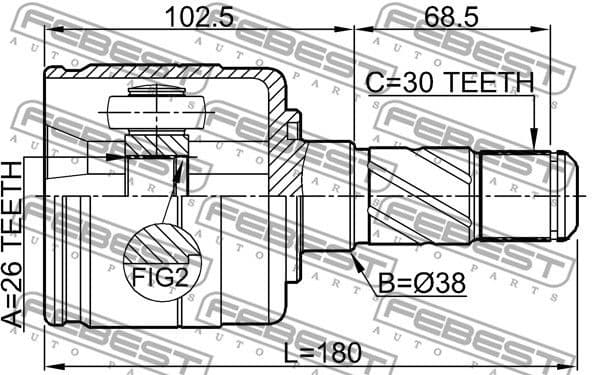 Joint Kit, drive shaft 2211-BLLH - image 2