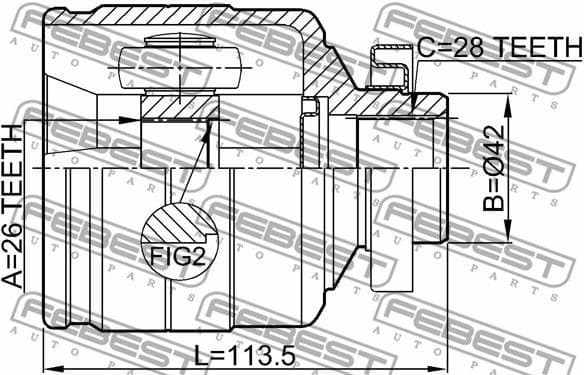 Joint Kit, drive shaft 2211-BLRH - image 2