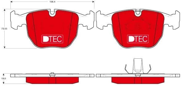 Brake Pad Set, disc brake DTEC COTEC GDB1261DTE - image 2