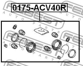 Repair Kit, brake caliper 0175-ACV40R - image 2