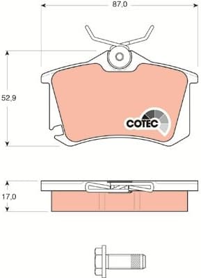 Brake Pad Set, disc brake COTEC GDB1578 - image 4
