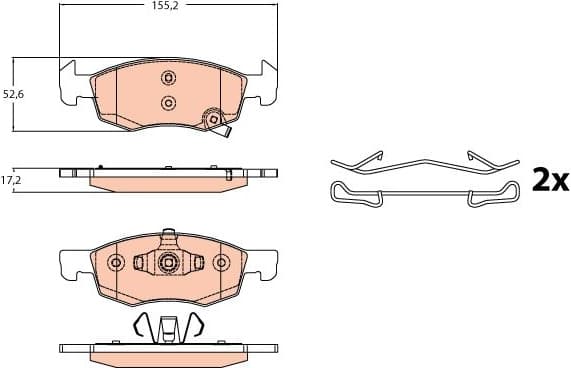 Brake Pad Set, disc brake GDB2099 - image 2