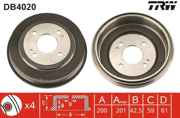 Brake Drum DB4020 - image 3