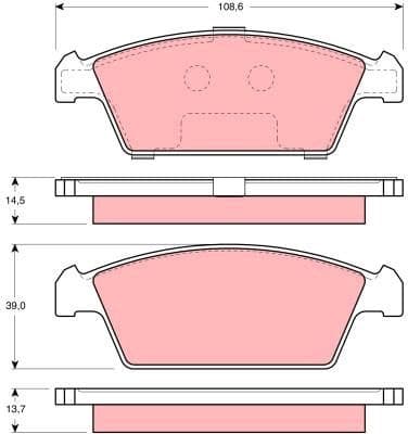 Brake Pad Set, disc brake GDB3108 - image 2