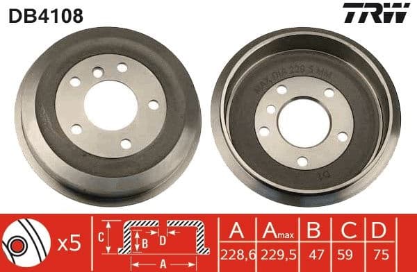 Brake Drum DB4108 - image 3