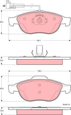Brake Pad Set, disc brake GDB1337 - image 3