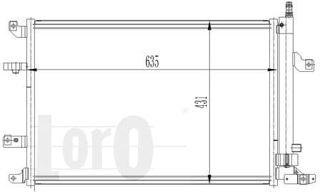 Condenser, air conditioning LORO 052-016-0007 - image 2