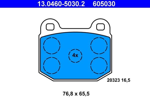 Brake Pad Set, disc brake 13.0460-5030.2