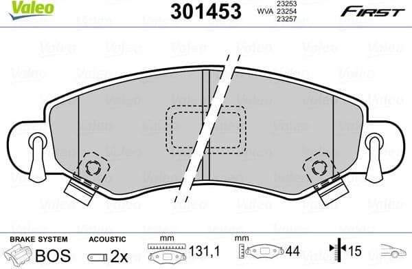 Brake Pad Set, disc brake ESSENTIAL 301453
